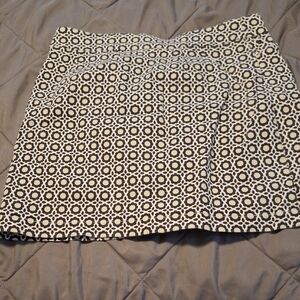 Kohl's Black and White Geometric Skort Skirt